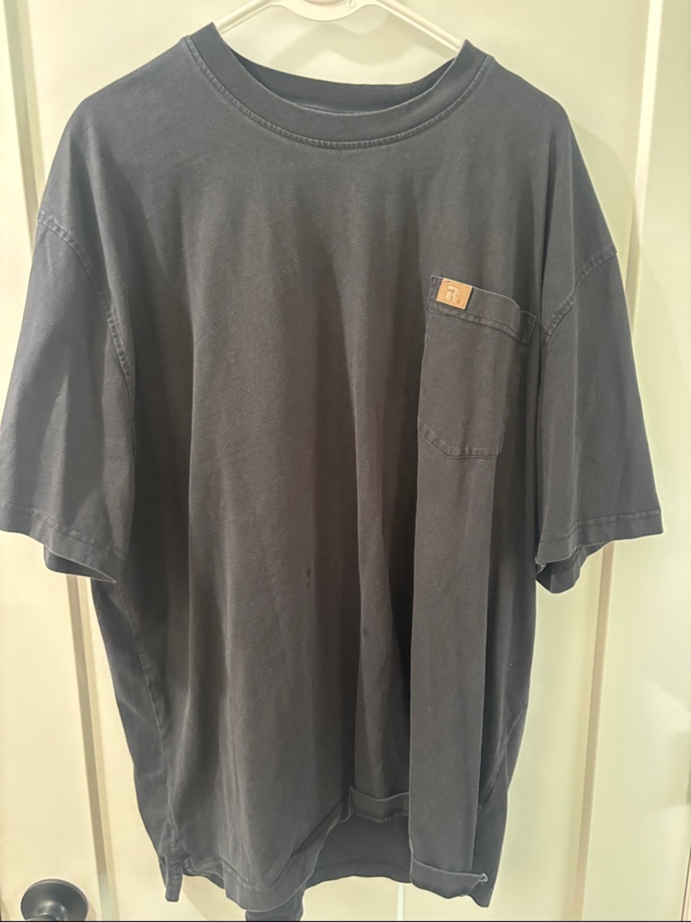 Wrangler Men's Pocket Crew T-Shirt - Charcoal Black